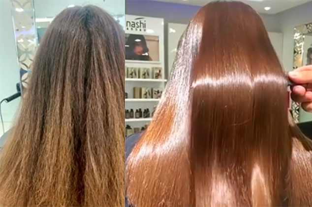 Antes e Depois do Botox no Cabelo